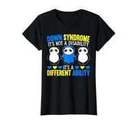 Le Syndrome de Down Ce n'est Pas Un Handicap, C'est Une capacité différente T-Shirt Graphique avec Valeur, Femme, Noir, XS