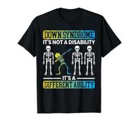 Le Syndrome de Down Ce n'est Pas Un Handicap, C'est Une capacité différente T-Shirt Graphique avec Valeur, Homme, Noir, L