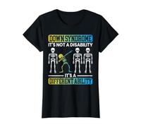 Le Syndrome de Down Ce n'est Pas Un Handicap, C'est Une capacité différente T-Shirt Graphique avec Valeur, Femme, Noir, XS