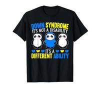 Le Syndrome de Down Ce n'est Pas Un Handicap, C'est Une capacité différente T-Shirt Graphique avec Valeur, Homme, Noir, S