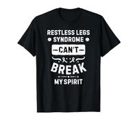 Le Syndrome des Jambes sans Repos ne Peut Pas briser Mon Esprit T-Shirt Graphique avec Valeur, Homme, Noir, S
