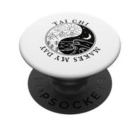 Le Tai-chi Fait ma journée, équilibre Yin Yang rétro PopSockets PopGrip Adhésif