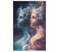 Le Tango des Jumeaux Puzzles De 1000 Pièces, Puzzle pour Adultes en Bois, Jeu D'adresse Toute La Famille, 78×53cm