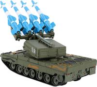 Le tank a une fonction de retraite, la tour peut être tournée, guidée, jouet fusée, alliage robuste entreprise durable pour les enfants-maisons militaires enfants à domicile