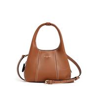 Le Tanneur, Mini Sac à Main, Sac bandoulière, en Cuir grainé, Juliette, Femme, porté Main, croisé, bandoulière Ajustable et Amovible, Poche Centrale zippée, Poche Plate Avant et arrière
