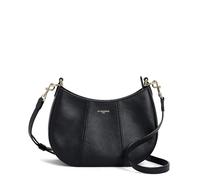 Le Tanneur, petit sac demi-lune, sac bandoulière, en cuir grainé, Juliette, femme, poche plate, poche zippée, bandoulière amovible et ajustable, double porté, épaule, croisé