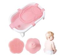 Le tapis de bain pour bébé comprend 2 brosses à shampoing, un filet de sécurité antidérapant réglable et des supports de sécurité à cinq coins adaptés aux bébés de 0 à 3 ans.