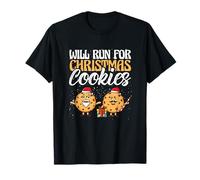 Le Tapis de Course à Pied de Noël courra pour Les Cookies de Noël T-Shirt
