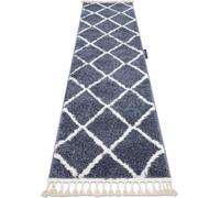 Le tapis, le tapis de couloir BERBERE CROSS gris - pour la cuisine, l'antichambre, le couloir gris 60x200 cm