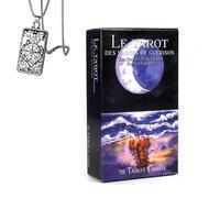 Le Tarot des Vagues de guérison - édition de Poche, Papier cartonné, idéal pour Les débutants, Comprend des Cartes et Un Collier