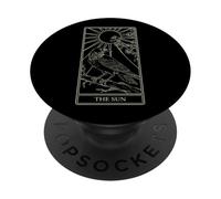Le Tarot du Soleil - Radiant Raven Celestial Design PopSockets PopGrip Adhésif