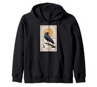 Le Tarot du Soleil - Radiant Raven Celestial Design Sweat à Capuche