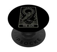 Le Tarot du Soleil - Radiant Raven Celestial Design V3 PopSockets PopGrip Adhésif