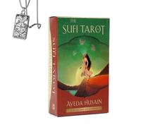 Le Tarot soufi - Jeu de Poche pour débutants avec Collier - Design Mystique, Facile à Utiliser