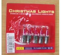 Le tas de 5 Poussée Dans Fée Ampoules Disponibles Dans le Violet 7v 0.98w 0.14a (S24)