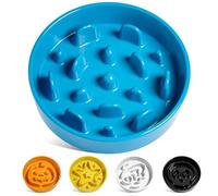 LE TAUCI Gamelles en céramique pour Chien de Petite Race, pour mangeurs Rapides, Bol Puzzle pour Petits Chiens et Chats, Bleu Vortex, S-350 ML