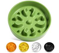 LE TAUCI Gamelles en céramique pour Chien de Petite Race, pour mangeurs Rapides, Bol Puzzle pour Petits Chiens et Chats, trèfle Vert, S-350 ML