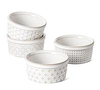 LE TAUCI Lot de 4 ramequins 170 g, 10,8 cm, blanc arctique