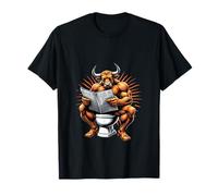 Le Taureau Est Assis Sur Les Toilettes Et Lit Le Journal T-Shirt
