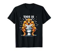 Le Taureau Est Assis Sur Les Toilettes Et Lit Le Journal T-Shirt