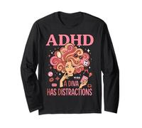 Le TDAH Une Diva a des Distractions Manche Longue