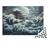 Le Temple Japonais Puzzle 1000 Pièces Adulte avec Assemblage Fluide, Puzzle d'art Jeu De Patience pour Un Passe-Temps pour Adulte, Étoile du Cadeau De Noël 70x50cm/1000pcs