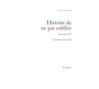 Le temps accompli T02: 1938, histoire de ne pas oublier