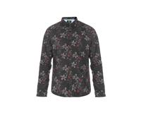Le Temps Des Cerises Chemise 'Rikel' graphite / gris foncé / rouge vif / noir, Taille M