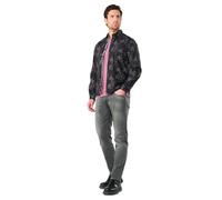 Le Temps Des Cerises Chemise 'Rikel' graphite / gris foncé / rouge vif / noir, Taille XL