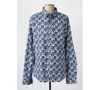 le temps des cerises chemises homme de couleur bleu XL