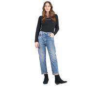 Jeans boyfit cosy, 7/8ème bleu en coton Tess Bleu 25