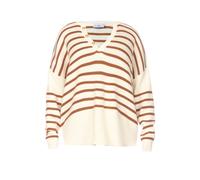 Le Temps Des Cerises Pull-over 'LOBELIE' marron / blanc cassé, Taille L