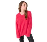 Le Temps des Cerises Pull oversize Daisy avec boutonnière dans le dos, rose, Rose, XS