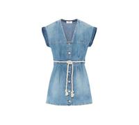 Le Temps des Cerises Robe Karite en Jeans Bleu Clair