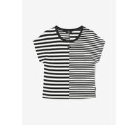 Le Temps Des Cerises T-shirt 'Omir' noir / blanc, Taille XS