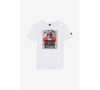 Le Temps Des Cerises T-Shirt 'Renaud' gris / rouge / noir / blanc, Taille L