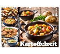 Le temps des pommes de terre - Douze plats classiques de pommes de terre KI avec recette, Version française (Calendrier mural 2026 DIN A3 portrait), Calendrier CALVENDO mensuel