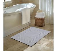 Le Temps d'un Bain - Tapis de Bain Gris Clair 60x90 cm 100% Coton - Ultra Absorbant & Épais - Certifié Oeko-TEX -