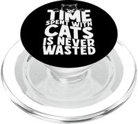 Le Temps passé avec des Chats n'est jamais Perdu Un drôle de propriétaire de Chat Noir PopSockets PopGrip pour MagSafe