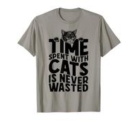 Le Temps passé avec des Chats n'est jamais Perdu Un drôle de propriétaire de Chat Noir T-Shirt