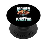 Le Temps passé avec Les Chevaux n'est jamais Perdu PopSockets PopGrip Adhésif