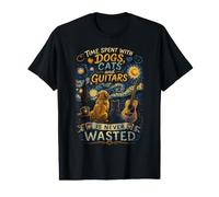 Le Temps passé avec Les Chiens et Les Chats n'est jamais Perdu T-Shirt Graphique avec Valeur