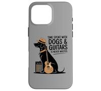 Le Temps passé avec Un Chien et des Guitares n'est jamais Perdu à dire Coque pour iPhone 16 Pro Max