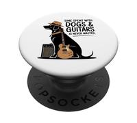 Le Temps passé avec Un Chien et des Guitares n'est jamais Perdu à dire PopSockets PopGrip Adhésif