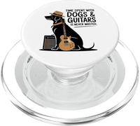 Le Temps passé avec Un Chien et des Guitares n'est jamais Perdu à dire PopSockets PopGrip pour MagSafe