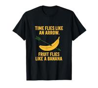 Le Temps Passe comme Une flèche, des Mouches à Fruits, Un Jeu de Mots sur Les Bananes et Les mathématiques T-Shirt