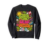 Le Temps passé Devant Un écran en Dehors de Gen X Retro Sweatshirt