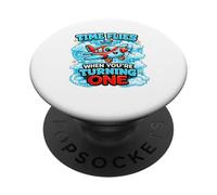 Le Temps Passe Vite Quand on s'amuse 1 Flying Cute Birthday 1st Bday PopSockets PopGrip Adhésif