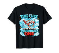 Le Temps Passe Vite Quand on s'amuse 1 Flying Cute Birthday 1st Bday T-Shirt