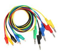 Le test multimètre mène 5pcs | Plug à banane empilable de 4 mm à Clip Alligator | Câble de test 1M pour les projets électroniques/circuits/bricolage | 500V 5A, 5 Couleurs -